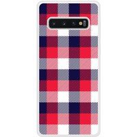 Tartan Tricolor Bedrukt siliconen hoesje compatibel met Galaxy S10 Plus