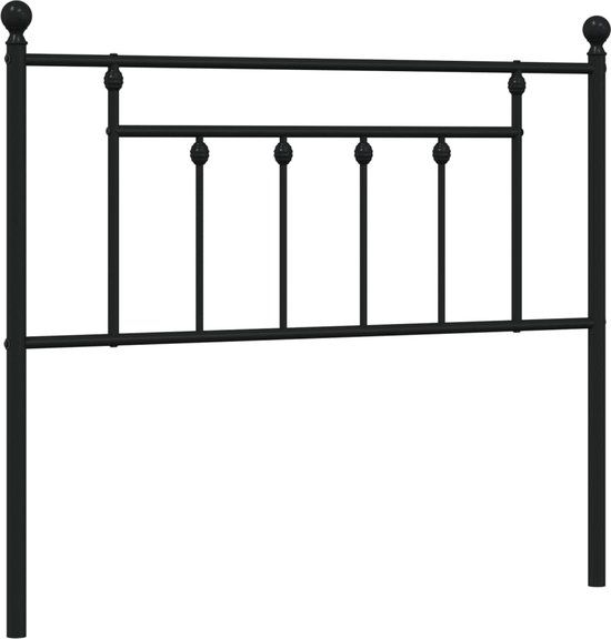 vidaXL Hoofdbord 107 cm metaal zwart
