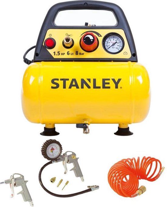 STANLEY Compressor DN200/8/6 - 6-delige Accessoire set - 8215250STN596