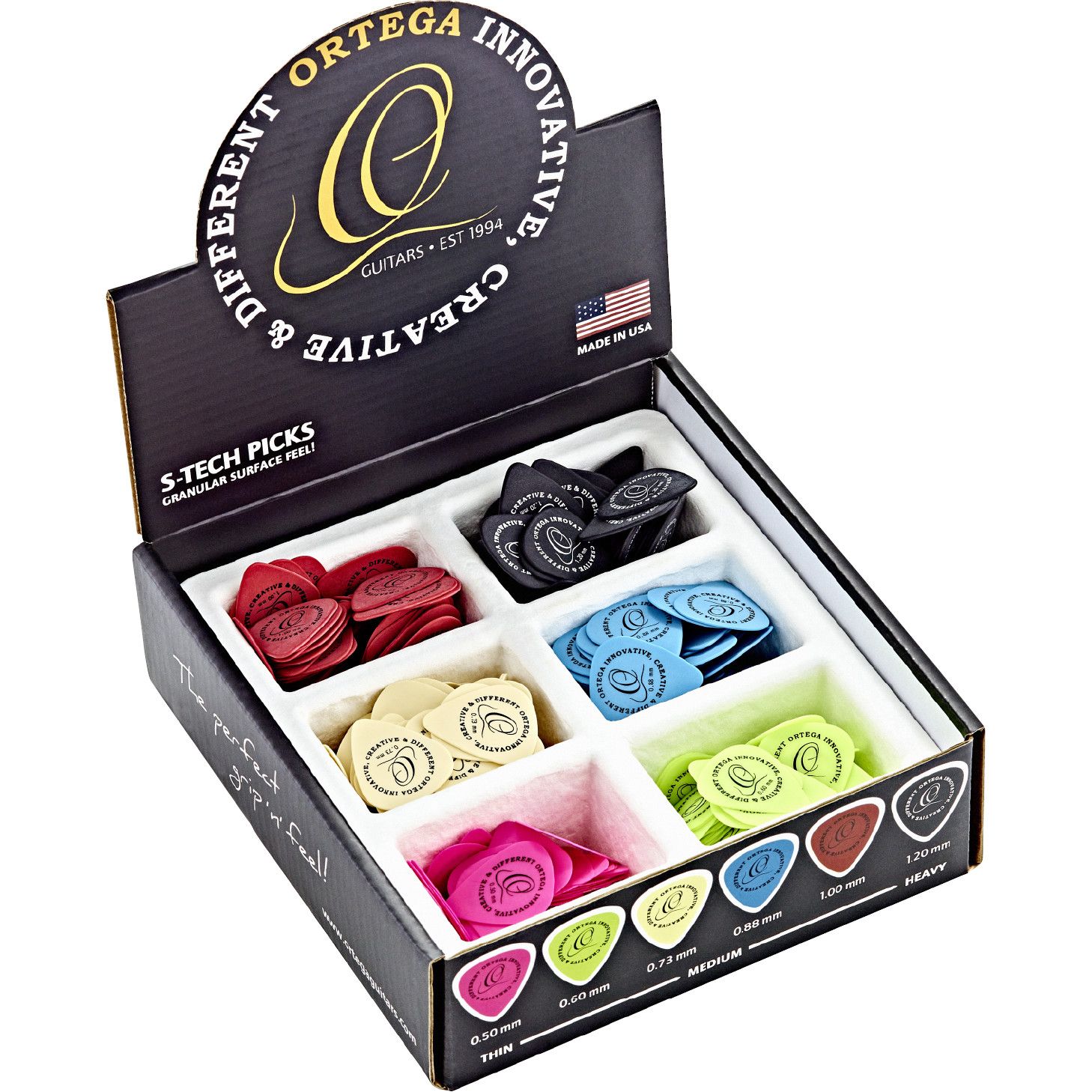 Ortega S-tech OGPSD-216 Plectrum Set - 216 Stuks