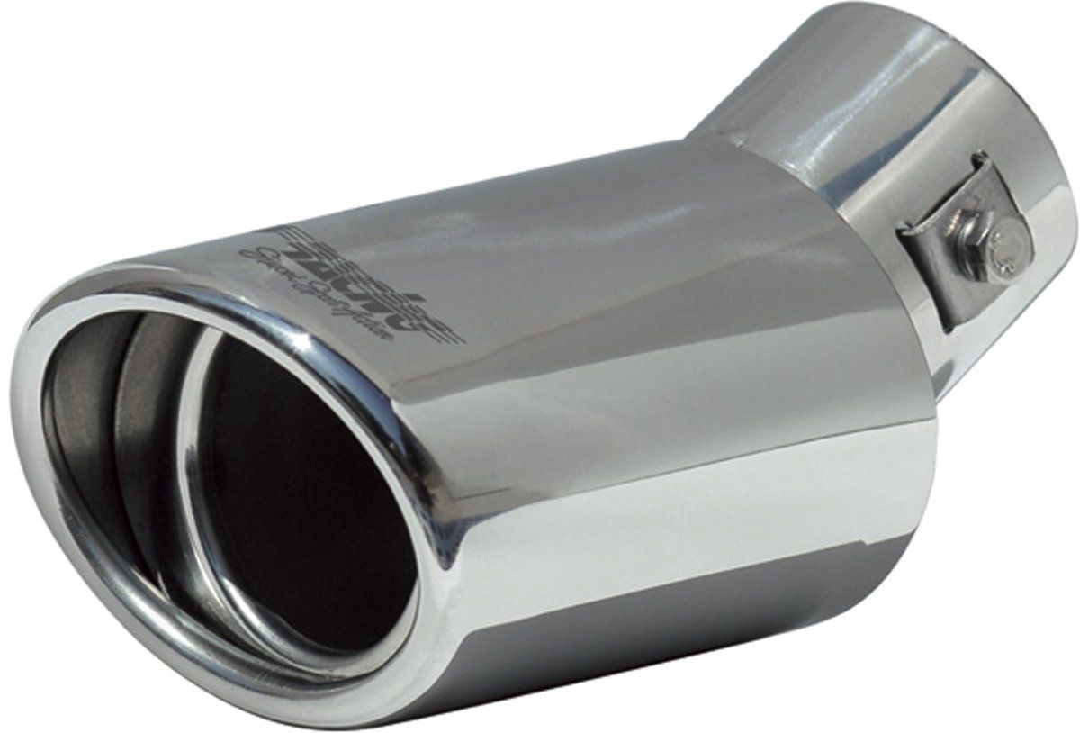 Simoni Racing Uitlaatsierstuk Ovaal/Schuin RVS - 87x66xL150 - Montage - 48mm