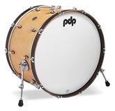 Pacific Drums Concept Classic Bass Drum, 66 cm x 35,6 cm, Natural Stain, Walnut Stain Hoops