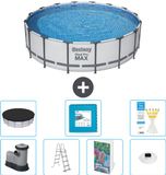Bestway Rond Steel Pro MAX Zwembad - 488 x 122 cm - Grijs