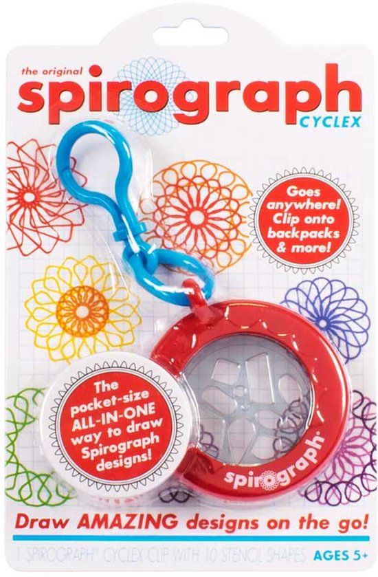 Merkloos Spirograph Cyclex Clip Keychain
