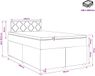 vidaXL Boxspringbed met matras Donkerblauw 120 x 200 cm Fluweel