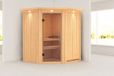 Karibu Tonja Sauna met dakrand helder glas deur