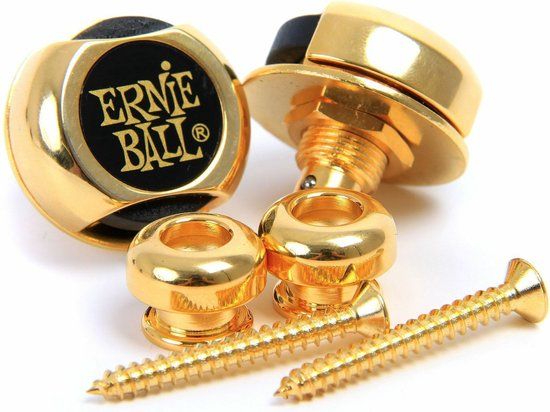 Ernie Ball Super Locks slot voor gitaarband goud set van 2