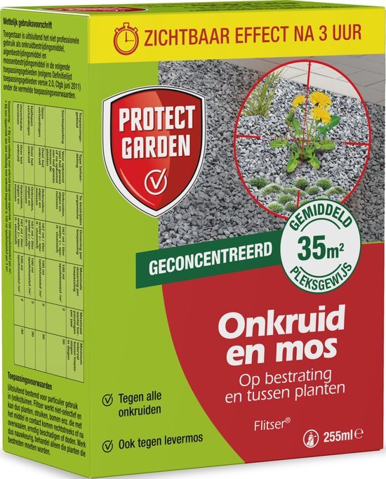 Protect Garden Flitser Concentraat Onkruid Bestrijdingsmiddel - 255 ml - Onkruidverdelger - Binnen 3 uur Resultaat