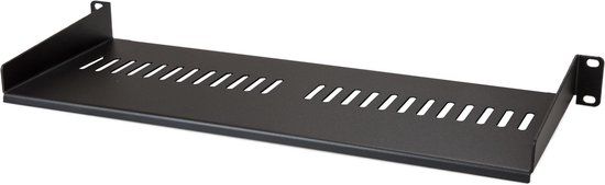 StarTech.com 1U Rack Shelf - 7" Deep - Ventilated - Black