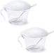 Merkloos / Sans marque Plastic Forte Suikerpotje - 10x - met lepeltje - kunststof - 320 ml - transparant - 15 cm