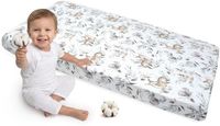 Medi Partners Hoeslaken, 70 x 140 cm, babymatras, 100% katoen, hoeslaken, voor babybed, hoeslaken, beddengoed, matras, dekbed (hert en eekhoorn)