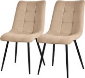 ML-design Eetkamerstoelen set van 2 lichtbruin