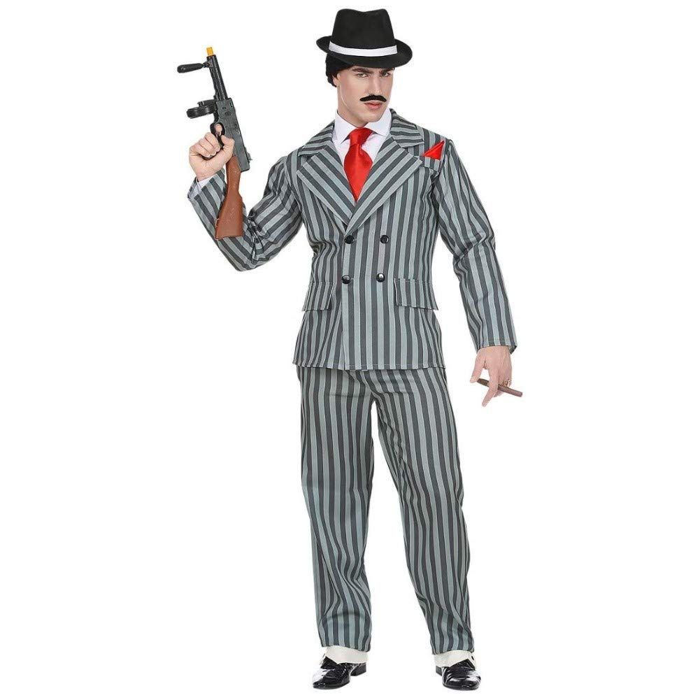 Widmann Maffia Kostuum Originele Krijtstreep Gangster Man Medium Carnaval kostuum Verkleedkleding