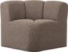 WOOOD Mojo Banc d'angle avec dossier - Bouclé - Brun chiné
