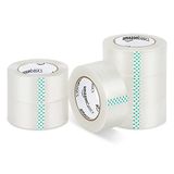 Amazon Basics Verpakkingstape voor verhuizen en opslag, 4,7 cm breed en 99,6 meter lang, transparant, set van 6
