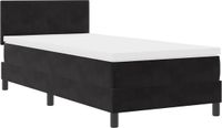 vidaXL Boxspringbed met hoofdeinde, zwart, 90 x 200 cm, fluweel