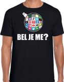 Bellatio Decorations Shoppartners Bv Kerstbal shirt / Kerst t-shirt bel je me zwart voor heren - Kerstkleding / Christmas outfit XL