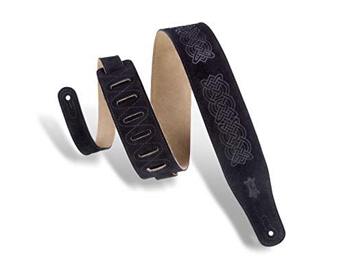 Levy's Leathers MS26CK-BLK Gitaarriem - 2.5" Suede - Zwart