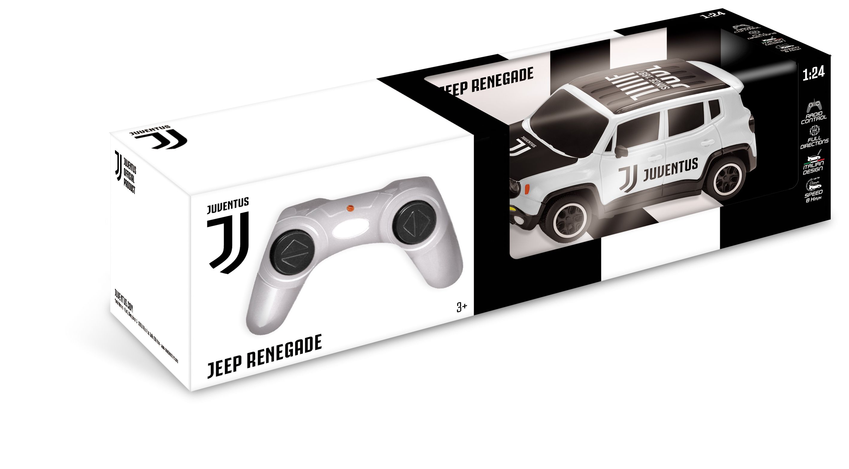 Mondo Juventus: Jeep Renegade - Speelgoedvoertuig - Zwart/Wit - 3+ Jaar