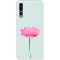 Icecat Bedrukt siliconen hoesje compatibel met P20 Pro Fleur Rose