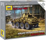 Zvezda Modelbouwpakket Militaire voertuigen - 6285 SD.KFZ.234 Puma German WWII Armoured Car Plastic - 1:100 - Modelbouw