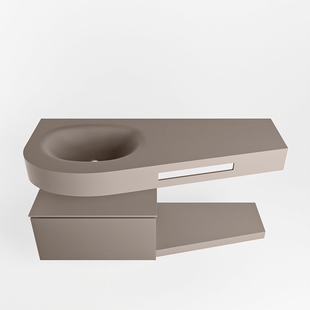 Mondiaz Riva Dulcet badkamermeubel links 120cm smoke