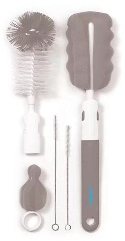 Babyono Borstelset Fles / Beker Antraciet
