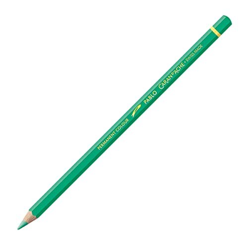 Caran d'Ache Pablo Wooden Artist Quality Colour Potloden, kleurpotloden, kleurpotloden, 3 stuks/pak, kleur: 201 Veronese green/veronesgroen (666.201) / FSC™-gecertificeerd cederhout