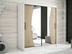 WAVRE Armoire 2 portes coulissantes 180 cm blanc/sonoma
