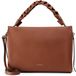 COCCINELLE Leren schoudertas Boheme Grana Double Hand Bag Cognac / Noir