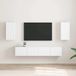Maison Exclusive - Meuble TV, 2 pièces, blanc, en panneaux de fibres de bois