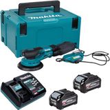 Makita BO 002 CGU201 ponceuse orbitale sans fil 40 V max. 150 mm course de 5,0 mm sans balai + 2x batterie 4,0 Ah + chargeur + Makpac