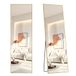 SONGMICS Full Body spiegel, 160 x 50 cm, rechthoekige staande spiegel, frame van aluminiumlegering, gehard glas, vierkante hoek, voor slaapkamer, woonkamer, garderobe, lichtgoud LFM050AB01