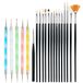20 stuks nagelkwastenset met dotting tool, penseel voor gelnagels, nail art kwastenset, penseel nageldesign