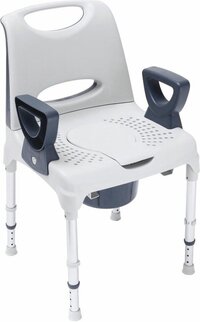 Herdegen Douche Toiletstoel | Grijs | Aluminium | Afneembare armleuningen