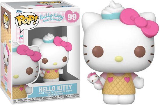 Funko Hello Kitty and Friends - Hello Kitty (Ice Cream) vinylfiguur 99 Funko Pop! meerkleurig Unisex