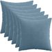 vidaXL Taie d'oreiller 6 pcs HEERLEN Bleu 40 x 40 cm velours côtelé