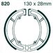 EBC Remblokken 130x28 mm, zonder veren, EBC type 820