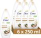 Dove Pampering Sheabutter & Vanille Douchegel - 6 x 250 ml - Voordeelverpakking