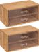 5five Sieraden/Make-up Organizer - 2 Lades - Bamboe/Kunststof - Bruin