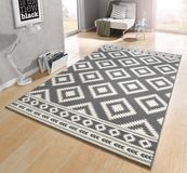 Hanse Home Modern vloerkleed ruiten Ethno - grijs/crème 160x230 cm