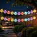 Guirlande lumineuse solaire avec 50 LED, 8 modes d'éclairage, protection IP65, multicolore