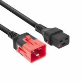 ACT Cordon d'alimentation C19 IEC Lock - C20 IEC Lock Double verrouillage noir 3 m, PC3640