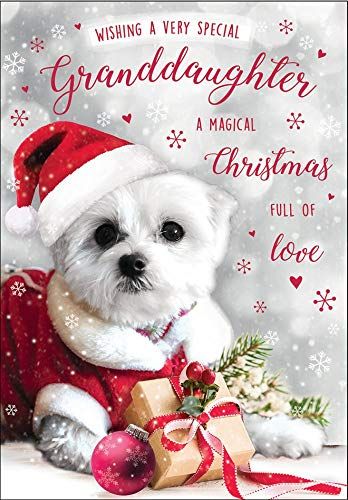 Piccadilly Greetings Kerstkaart Kleindochter - 7 x 5 inch