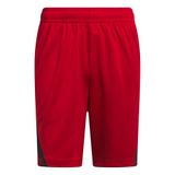 adidas Legends 3-Stripes Basketball Shorts Heren team power red 2/black XS