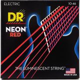 DR Strings NRE-10 Hi-Def Neon Red Medium 10-46 elektrische gitaarsnaren
