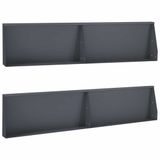 vidaXL Keermuur - 4 st - 100 x 12 x 50 cm - Staal - Antraciet