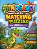 Dinosaur Word and Picture Matching Puzzles for Preschoolers