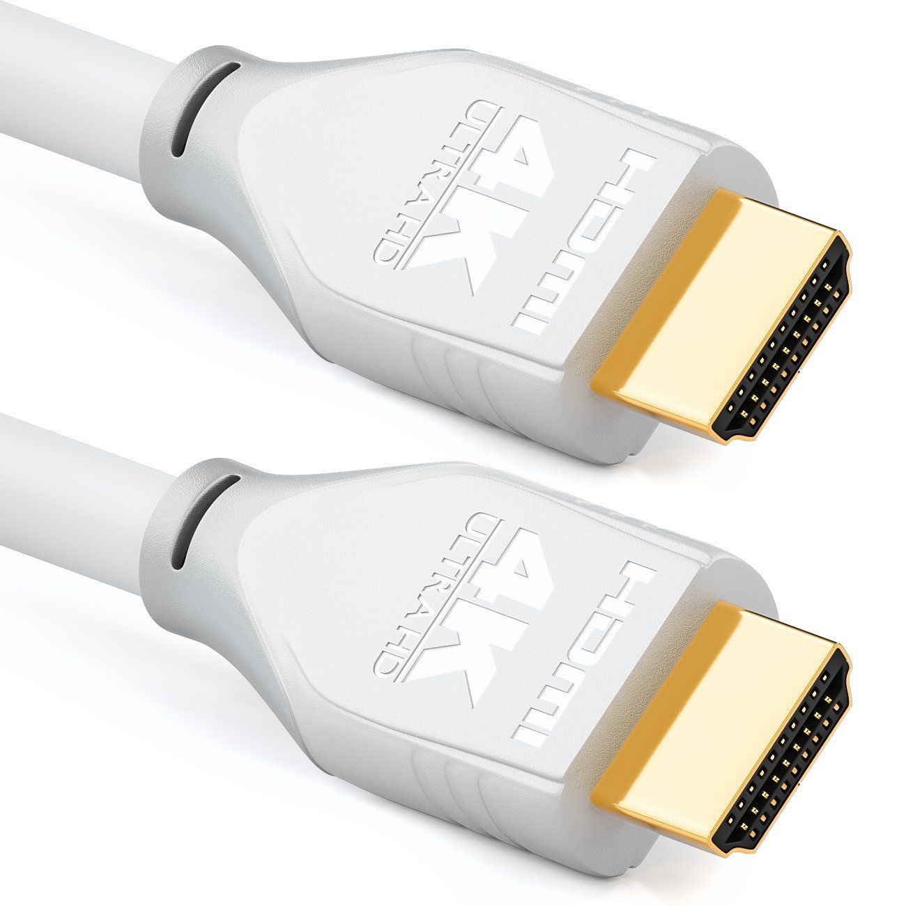 deleyCON HDMI Kabel - 2m - Wit - 2.0b - 4K 60Hz - 3D - MK2081