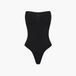 cfab - Strapless corrigerende bodysuit met string - Zwart, S